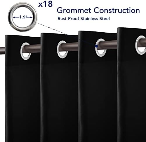 PureFit Outdoor Curtains for Patio Waterproof Weatherproof Outside Curtains - Image 4