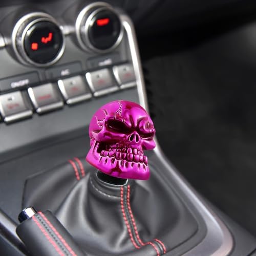 Skull Shift Knob Cars Truck Gear Shifter Stick Handle SUV Purple - Image 2