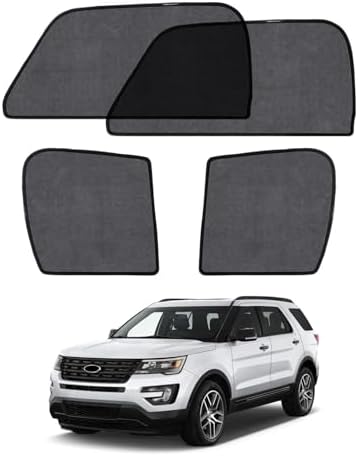 Car Window Shade for Ford Explorer 2011-2019, 4 Pack Magnetic Mesh Sun Shades by Unknown