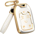 Lucrum Compatible with Chevy, Buick Key Fob Cover & Keychain by Lucrum