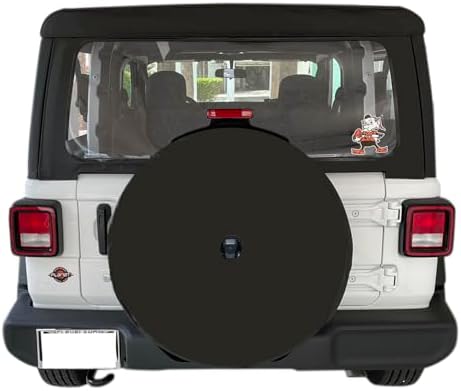 Black Spare Tire Cover with Camera Hole - Image 4