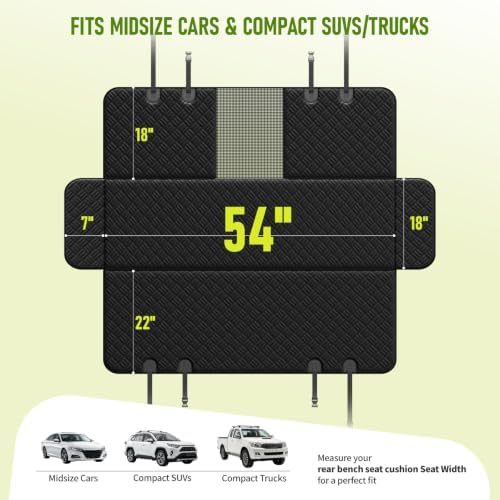 Dog Car Seat Cover for Back Seat, Waterproof Dog Hammock - Image 2