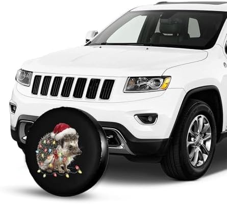 Funny Christmas Hedgehog Spare Tire Cover Universal - Image 7