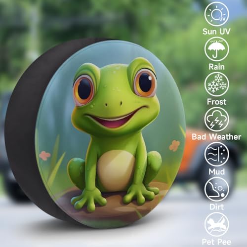 Frog Animal Cute Spare Tire Cover Dust-Proof Wheel Protector - Image 3