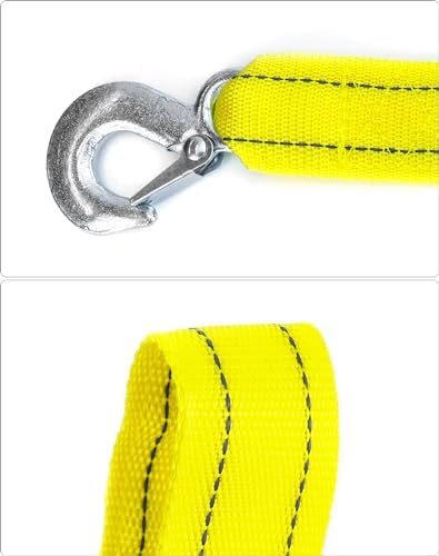 QWORK 2 Pack Tow Strap, | 1.8" x 13' | 11000 lb Capacity, Heavy Duty Towing - Image 5