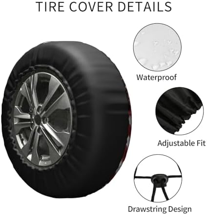 American Flag Forest Sunset Spare Tire Cover - Image 4