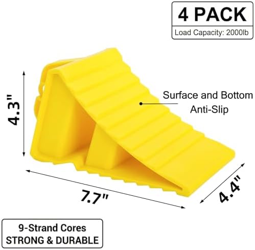 Covzoe 4 Pack Wheel Chocks - Image 2