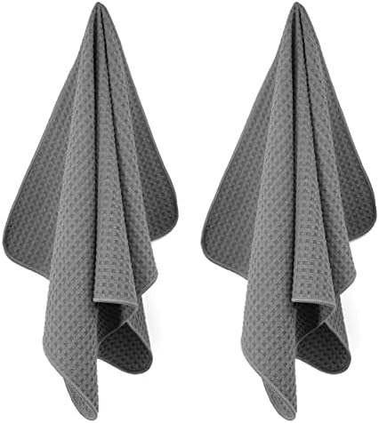 POLYTE 380 GSM Microfiber Waffle Kitchen Dish Tea Towel, 16x28 in, 8 Pack - Image 2