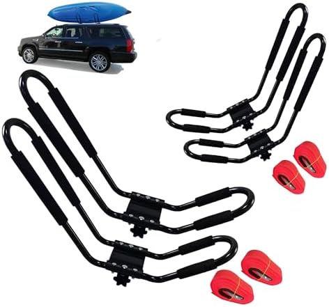 FDB J Cross Bar 2 Pairs = 4 PCS Universal Kayak Canoe Top Mount Carrier Roof by FDB