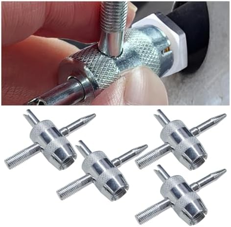 YoRise 4-Way Car Tire Valve Core Removal Tool, Universal Vehicle Tire Stem by Unknown