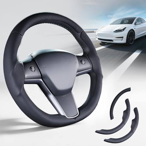 Steering Wheel Cover for Tesla Model 3 2017-2023/ Model Y 2020-2024 by Unknown