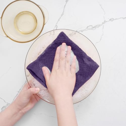 Homaxy 100% Cotton Waffle Weave Kitchen Dish Cloths 12-Pack - Image 4