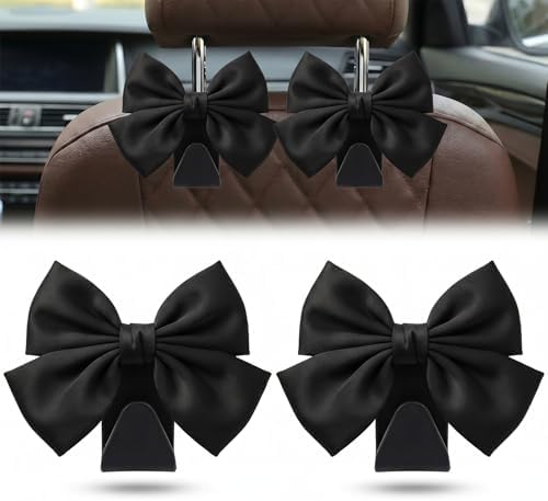 2 Pack Cute Bow Car Seat Headrest Hooks, Purse Hook by Unknown