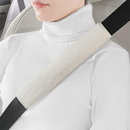 LACDL Extra Long Seatbelt Covers Super Soft Furry by LeadingAComfortableDrivingLife