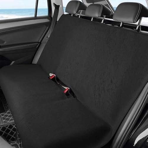 Waterproof Car Seat Cover Bench Black Full Size Universal Fits Car Sweat Towel by COLINOO