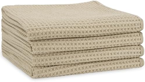 S&T INC. Aura Waffle Hand Towels, 4 Pack by STINC