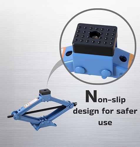 LARBANKE Car Jack Kit, 2.5 Ton, 16.5'' Portable Non-Slip Scissor Lift Jacks - Image 3