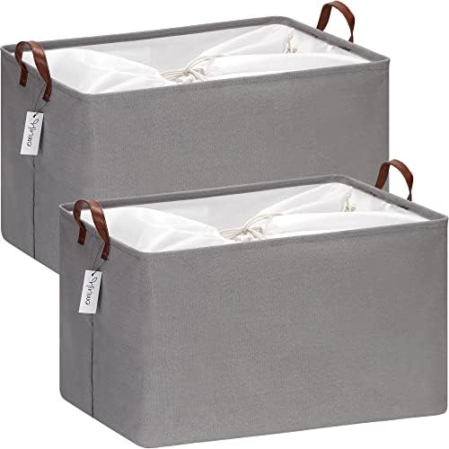 Hinwo 70L Extra Large Canvas Storage Bin by Hinwo