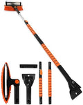 57" Extendable Ice Scrapers for Car Windshield 2-in-1 Snow Brush for Car Snow by BFONS