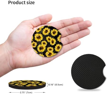 2 Pack 2.75" Sunflowers Coasters Absorbent - Image 4