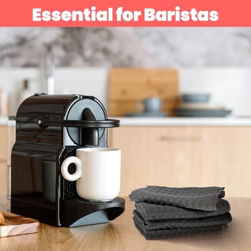 4Pack Waffle Weave Microfiber Towel, 11.8"Microfiber Espresso Towels - Image 5