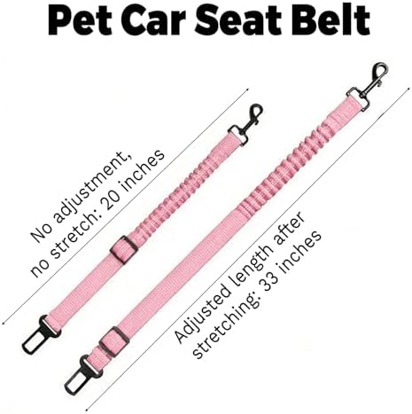 Dog Seat Belt for Car, Dog Seatbelt Extenders for Cars Dog Leash Harness - Image 2