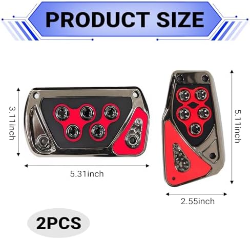 2 PCS Car Pedal Covers, Automotive Accelerator Brake Pedals Cover, Anti-slip No - Image 2