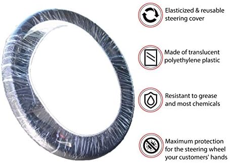 Steering Wheel Protector Clear Plastic Cover Disposable Pack of 100 Universal - Image 3