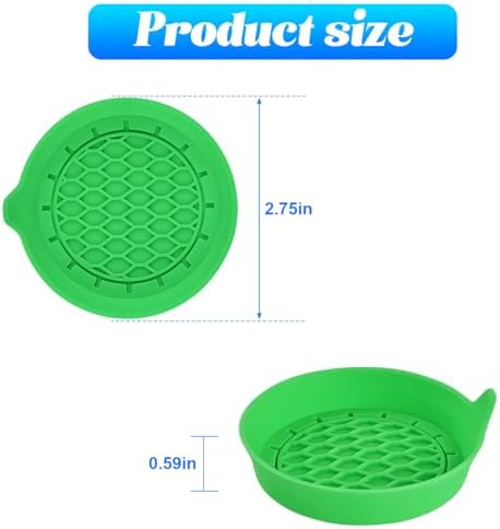 Zpana 4PCS 3.15 Inch Car Cup Holder Coasters Silicone Non-Slip Bright Green - Image 2