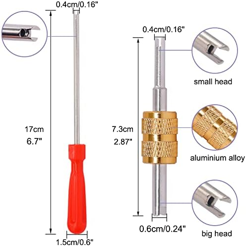 TWTADE Tire Valve Stem Removal Tool Kit, R12 R134a Air Conditioning Valve Core - Image 3
