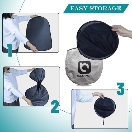 IC ICLOVER Car Sun Shade, Folding Auto Rear Window Sunshade, Suction Cups - Image 6