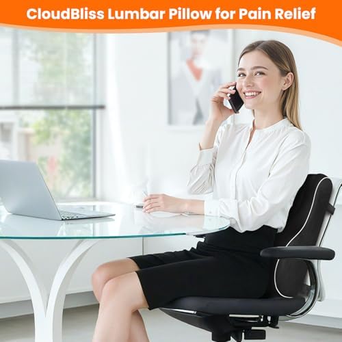 CloudBliss Lumbar Support Pillow, Memory Foam - Image 2