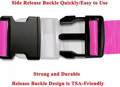 2 Pack Suitcase Belts, Adjustable Luggage Straps, Bright Colors Travel Packing - Image 4
