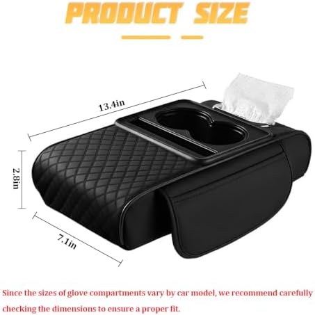 Zpana 4 in 1 Car Center Console Armrest Pillow, Memory Foam - Image 2