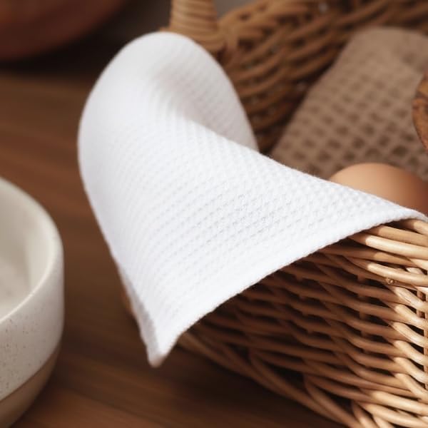 PurpleEssences Solid Kitchen Cloths, Dish Cloth 12x12 Set of 8 - Image 6