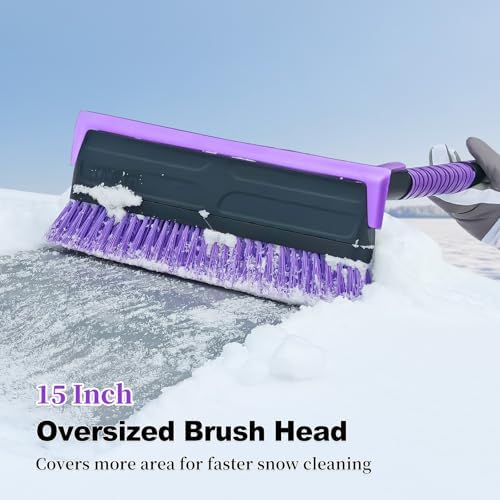 HEEYA 56 Inch Truck Snow Brush and Ice Scraper, Heavy Duty Snow Broom - Image 5