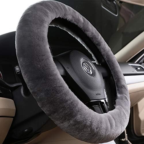 OGLAND Fuzzy Sheepskin Car Steering Wheel Cover by OGLAND