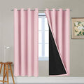 Yakamok Pink 100% Blackout Curtains 72 Inches Long by Yakamok
