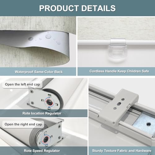 AOSKY Blackout Cordless Roller Shade - Image 7