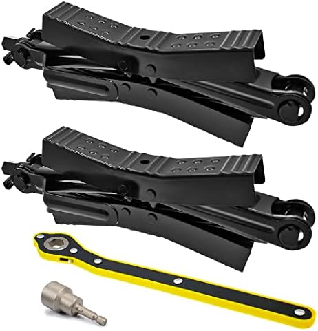 PAFOWO 2Pcs RV Wheel Chock Stabilizer | X-Shaped Heavy Duty Tire Lock - Image 2