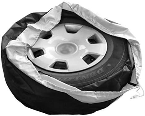 Car Black Sliver 13-19'', 17-22'' Spare Tire Tyre Wheel Cover Bag - Image 5