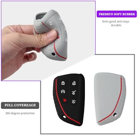 QBUC 2 Pcs for Chevy Key Fob Cover, 6 Buttons Silicone - Image 4