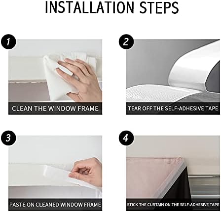Autohesion Curtains for Windows, Bedroom Blackout Curtains for - Image 4