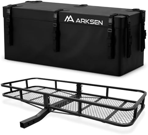 ARKSEN 60" x 23" x 5.5" Hitch Cargo Carrier, 500 Lbs Capacity Luggage Rack by ARKSEN