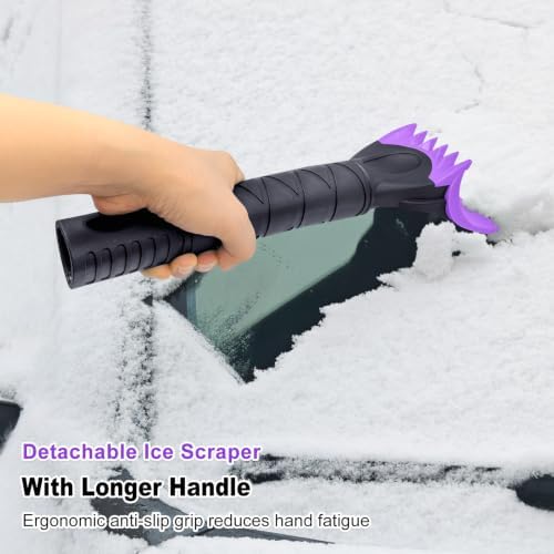 HEEYA 46.6 Inch Extendable Snow Scraper and Brush - Image 6