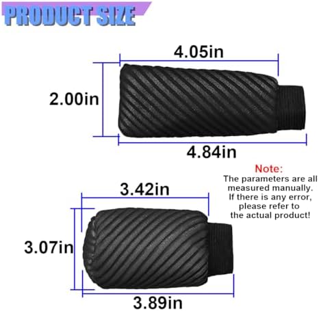 Craedli 2PCS Car Gear Shift Knob Cover & Handbrake Cover, Comfortable Anti-Slip - Image 2