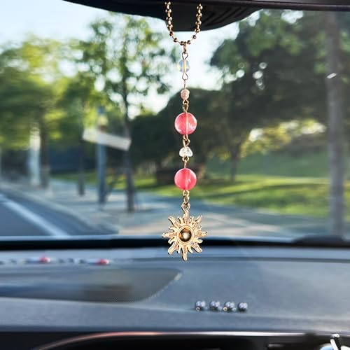 Car Rear View Mirror Accessories Sunshine Car Hanging Ornament, Sun Rearview - Image 2