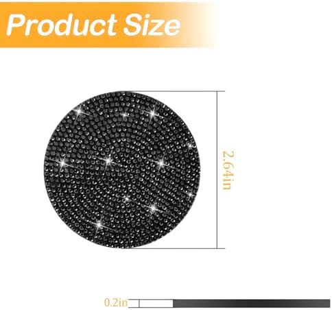 Osilly 4PCS 2.75 Inch Rhinestone Cup Holder Coasters - Image 2