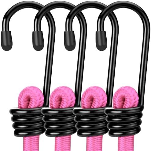 WORKPRO 24" Bungee Cords with Hooks, 4 Pack Heavy Duty Outdoor Bungee Strap by WORKPRO