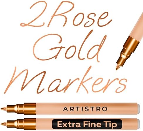 ARTISTRO Rose Gold Acrylic Paint Markers by ARTISTRO